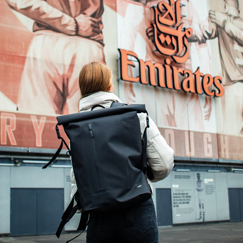 Outside Emirates Stadium With Knomo Bag