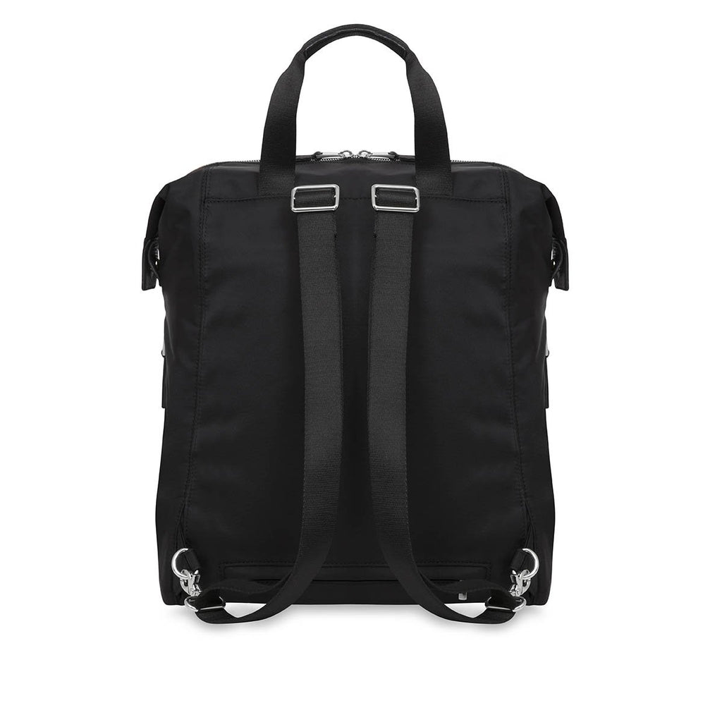 Chiltern Laptop Tote Backpack - 15.6&quot; - Black / Silver Hardware | KNOMO
