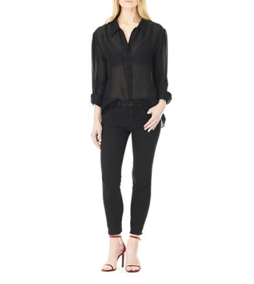 Black Sheer Andrea Blouse