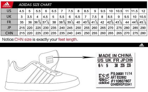 Adidas Usa Shoes Size Chart