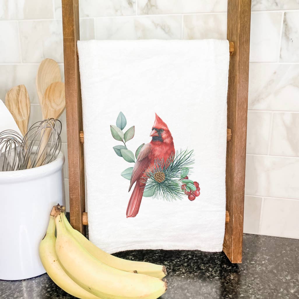 Cardinal (Fall Birds) Tea Towel (27" x 27")