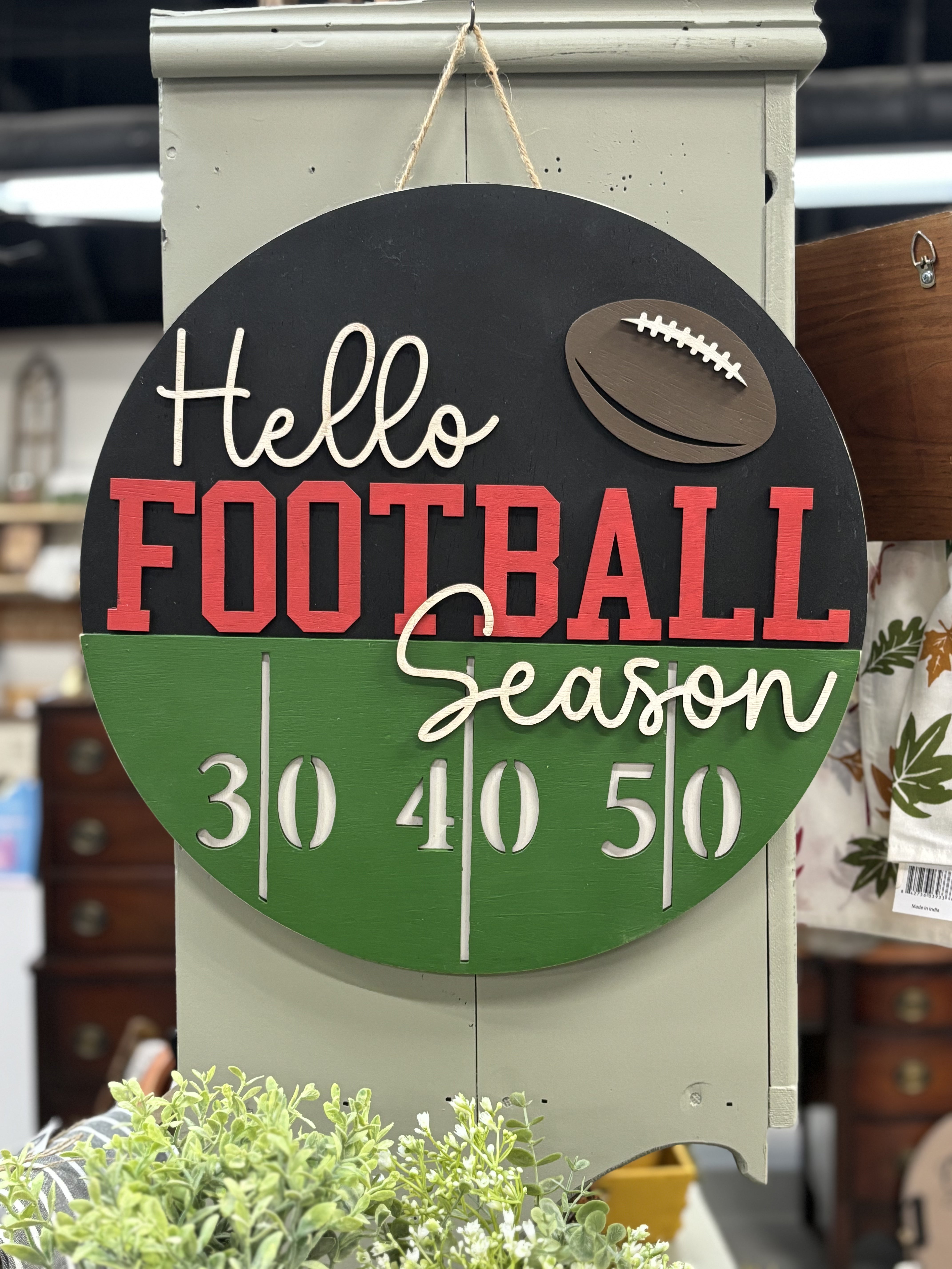 Hello Football Season Door Hanger