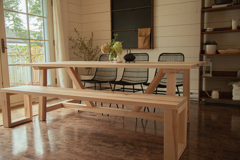 Banc Classique en Bois, Érable, Chêne ou Noyer du Québec Fabriqué