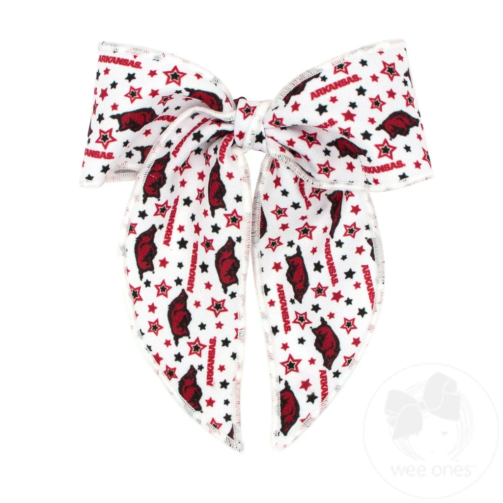 Arkansas Razorbacks Medium Star Fabric Bow