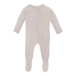 Footie with 2 Way Zipper in Latte - Doodlebug's & Grow Children's Boutique