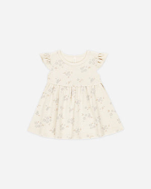 Flutter Sleeve Dress in Blue Ditsy - Doodlebug's & Grow Children's Boutique