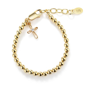 Lenox Gold Plated Cross Bracelet - Doodlebug's & Grow Children's Boutique