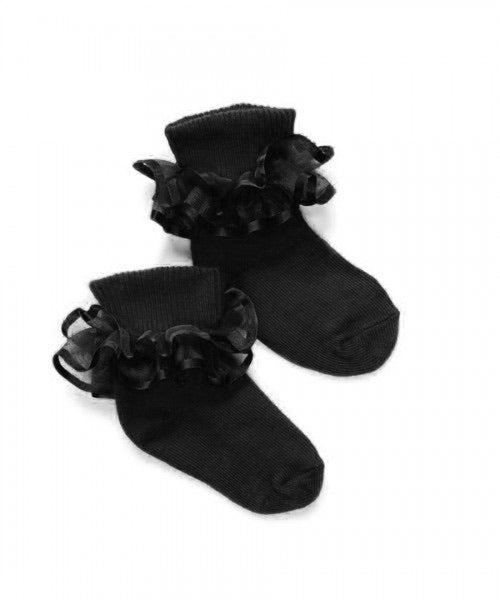 black ruffle socks for toddlers