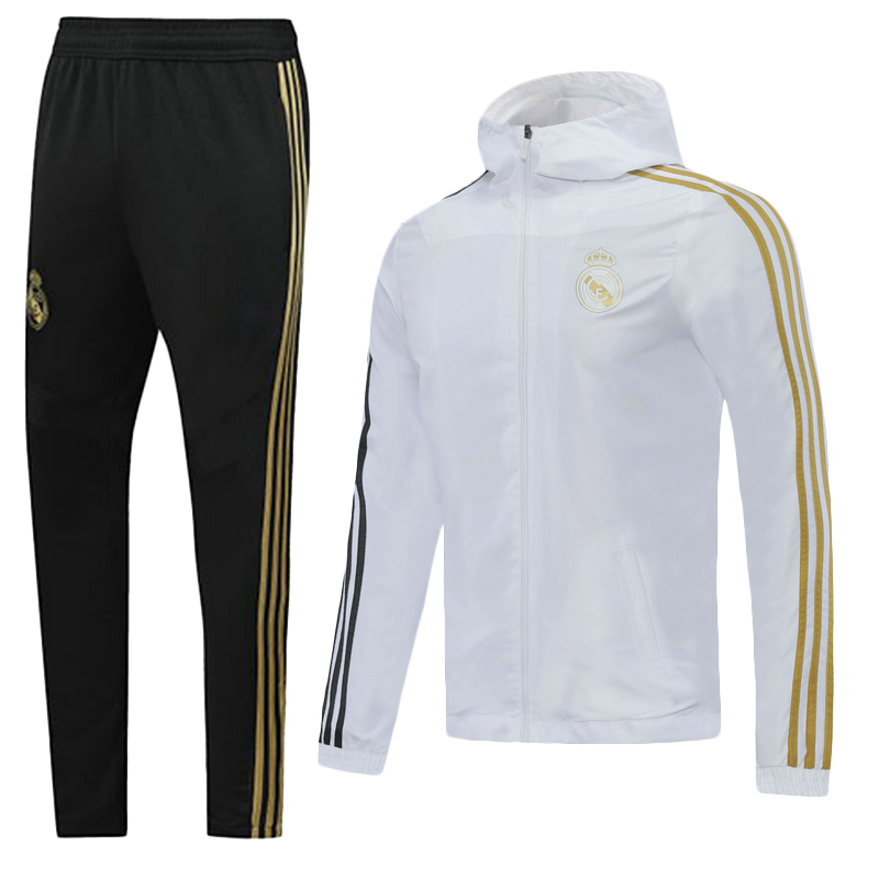 real madrid white and gold jacket