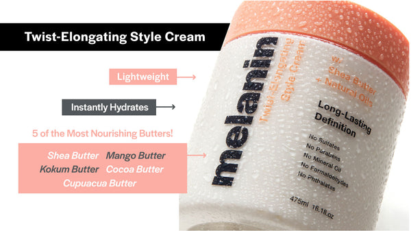 Melanin Haircare Twist-Elongating Style Cream
