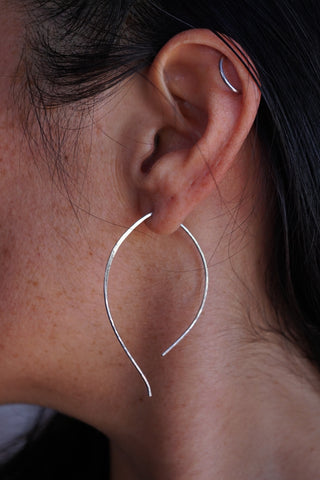 wishbone hoop earrings