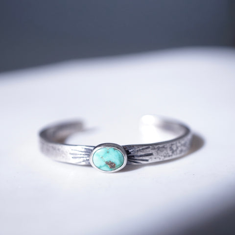 baby silver and turquoise cuff bracelet