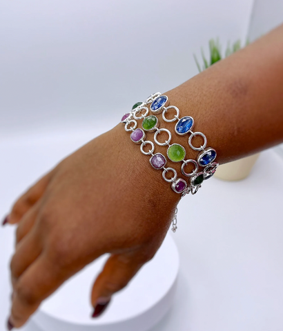 gemstone bracelet by LuxebyPM