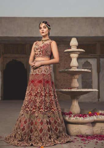 Red Lehenga for pakistani bridal