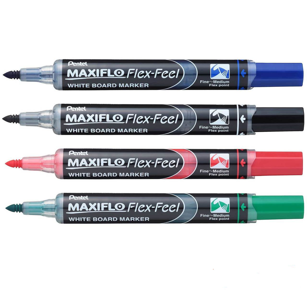 Zee In detail afstuderen Pentel MAXIFLO Assorted Colors Flex Point Whiteboard Markers (Pack of –  NewItemExpress.com