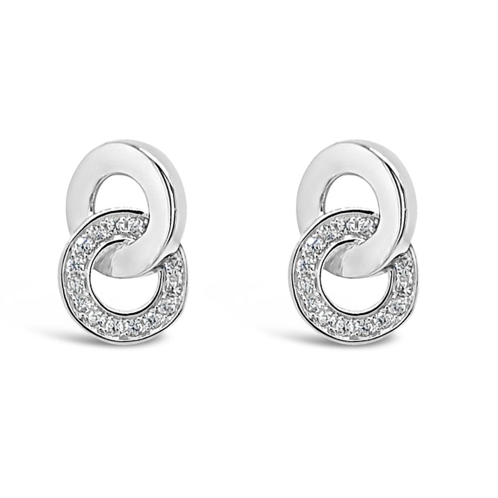 silver dior earrings