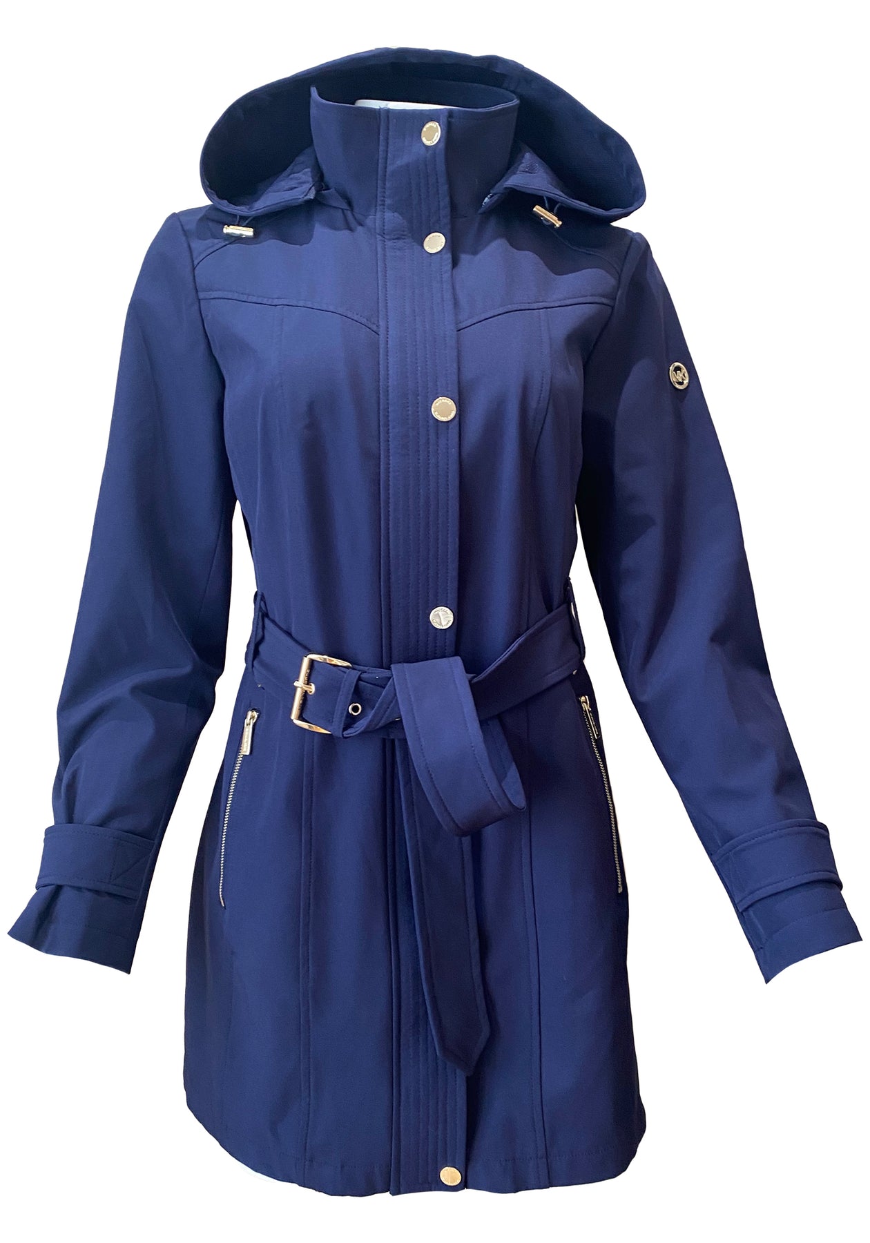 Michael Kors Navy Blue Belted Raincoat - Size M – LOVE ALICE