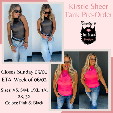 Kirstie Sheer Tank with Lining Pre-Order