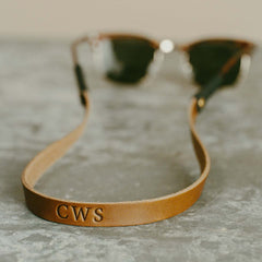 Leather Monogrammed Sunglass Strap | Clayton & Crume