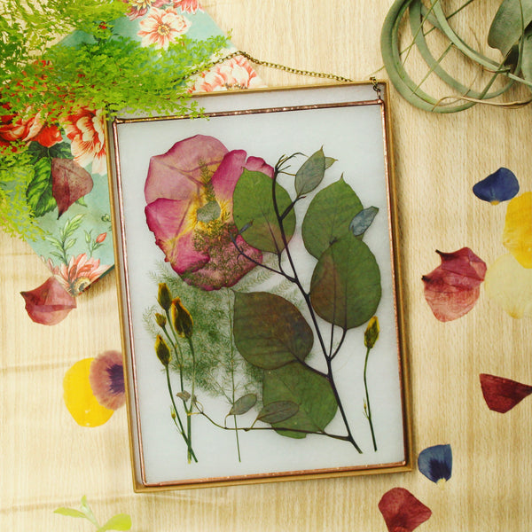 Wedding flowers in frame