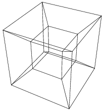 Tesseract, cube, mathematical shape, fourth dimension, 