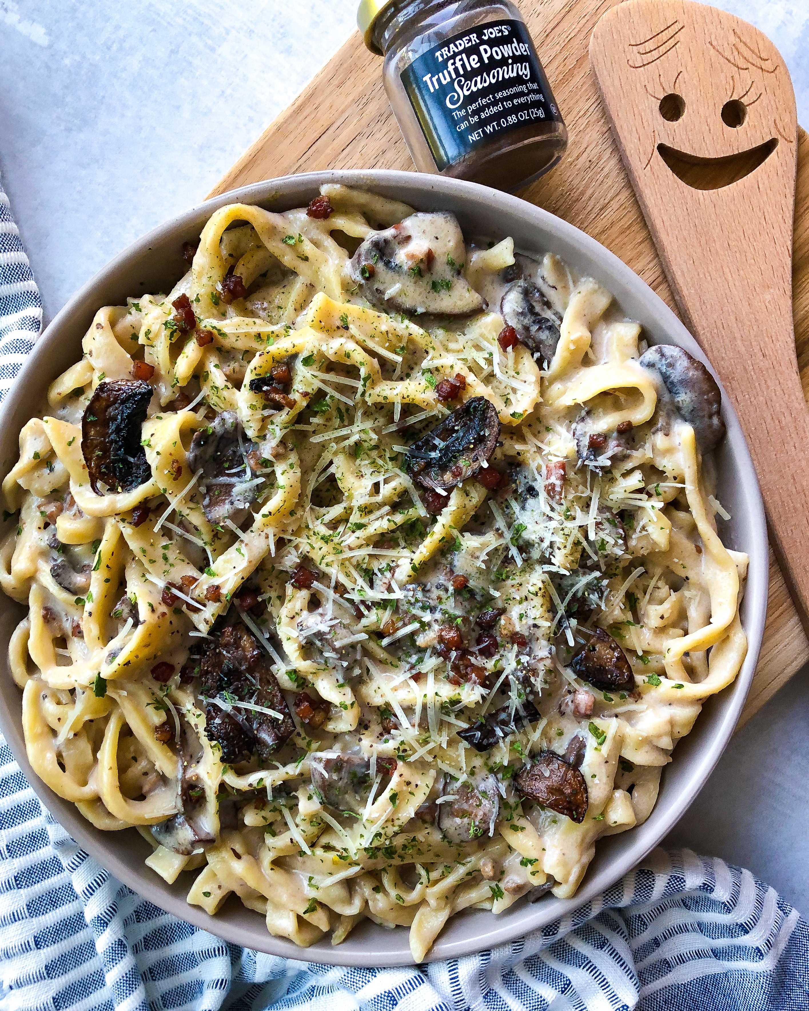 Truffle Pasta Sauce with Crispy Pancetta – Pat Cooks