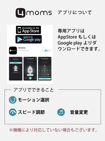 電動バウンサーママルー4momsアプリ