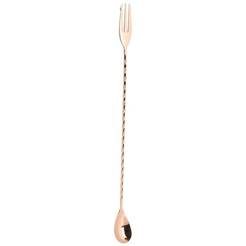 Fork End Bar Spoon 32cm Copper