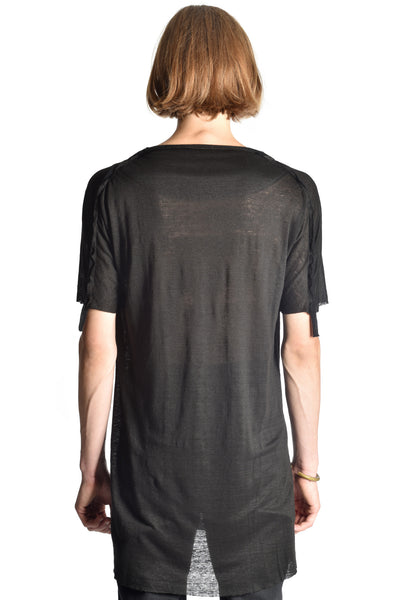 Sidetaped T-Shirt — black tape