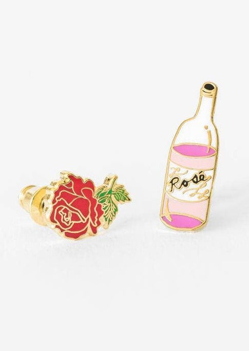 Rosé and Rose Earrings