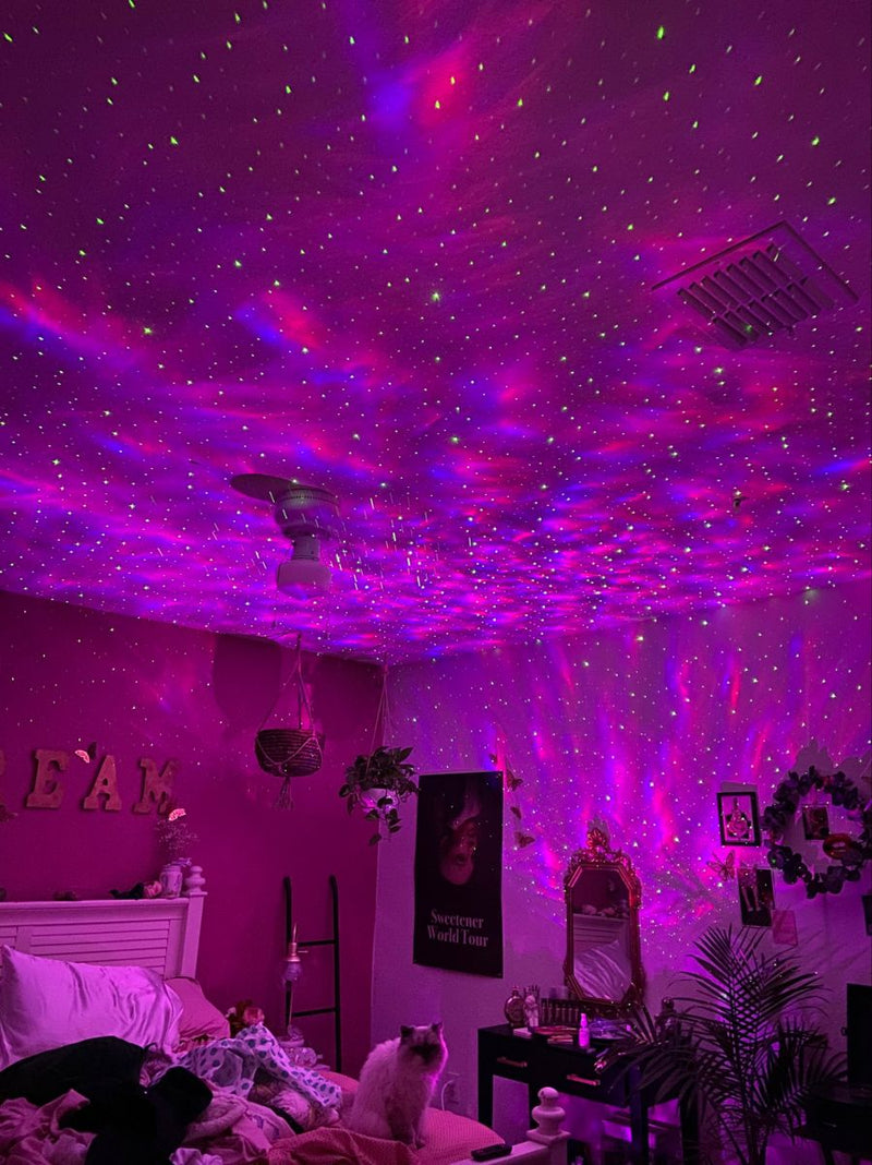 pink galaxy light projector