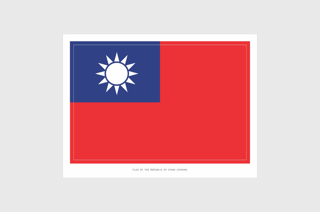 Taiwan Flag Sticker Weatherproof Vinyl Republic Of China Taiwan Flag Putaflagonit Com