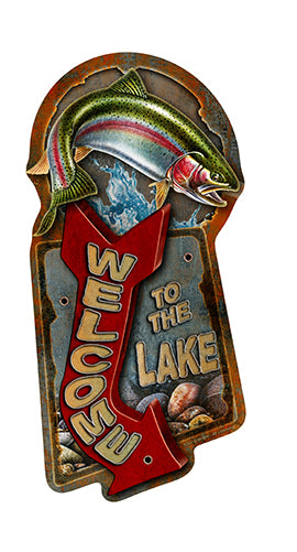 Welcome To The Lake Trout Novelty Sign