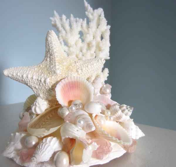 Artisan Handmade Beach Wedding Cake Toppers Coastal Wedding