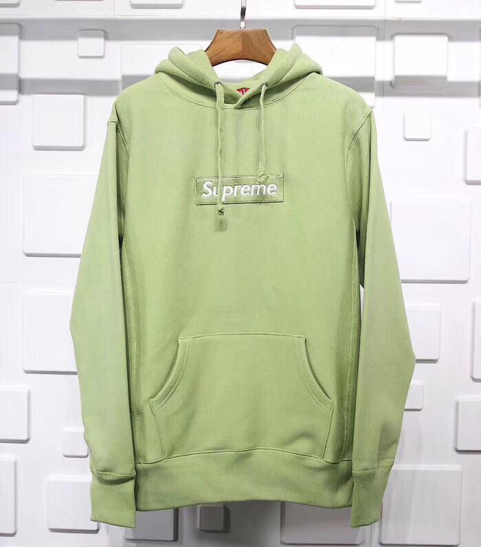 supreme lime green box logo hoodie