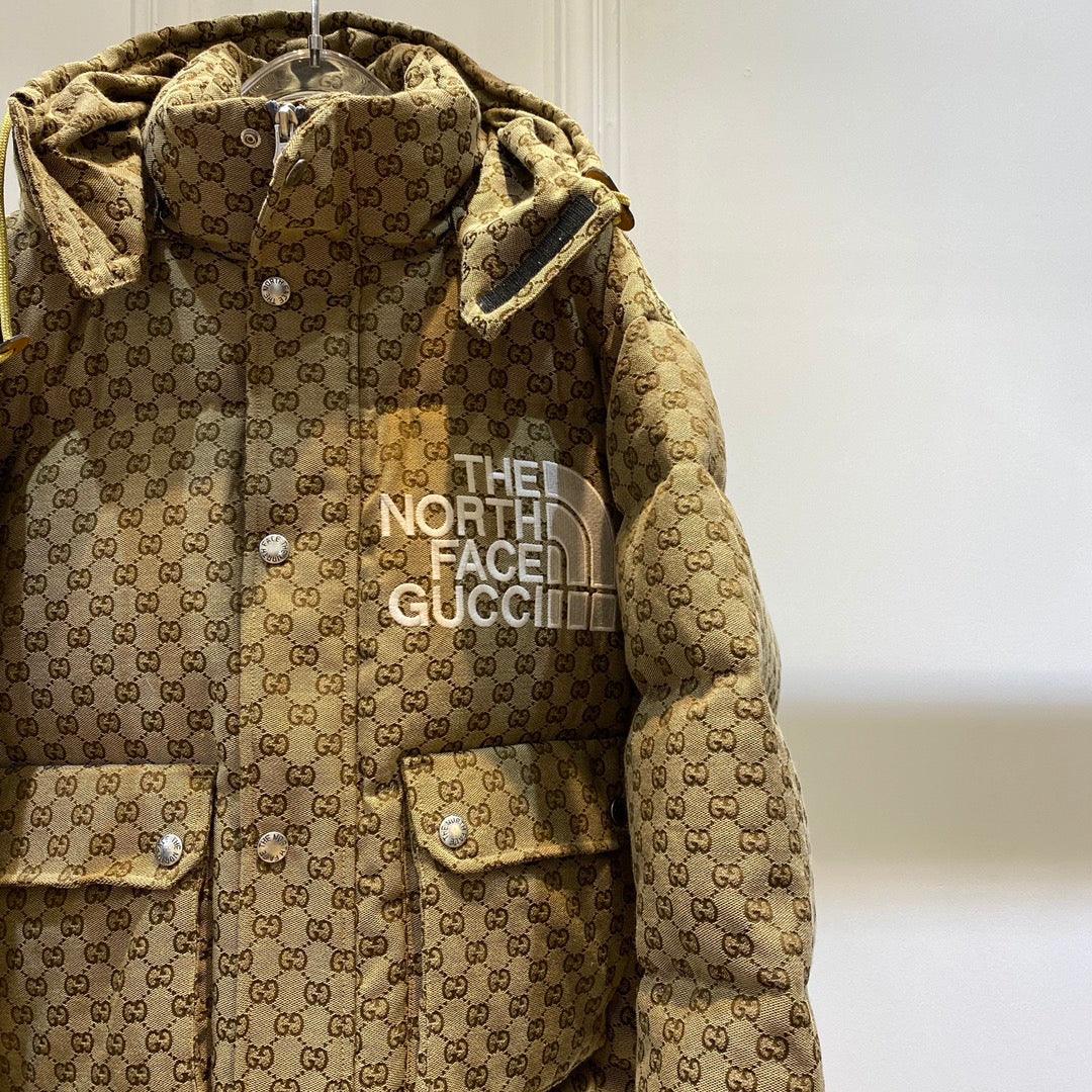 gucci x the north face print jacket