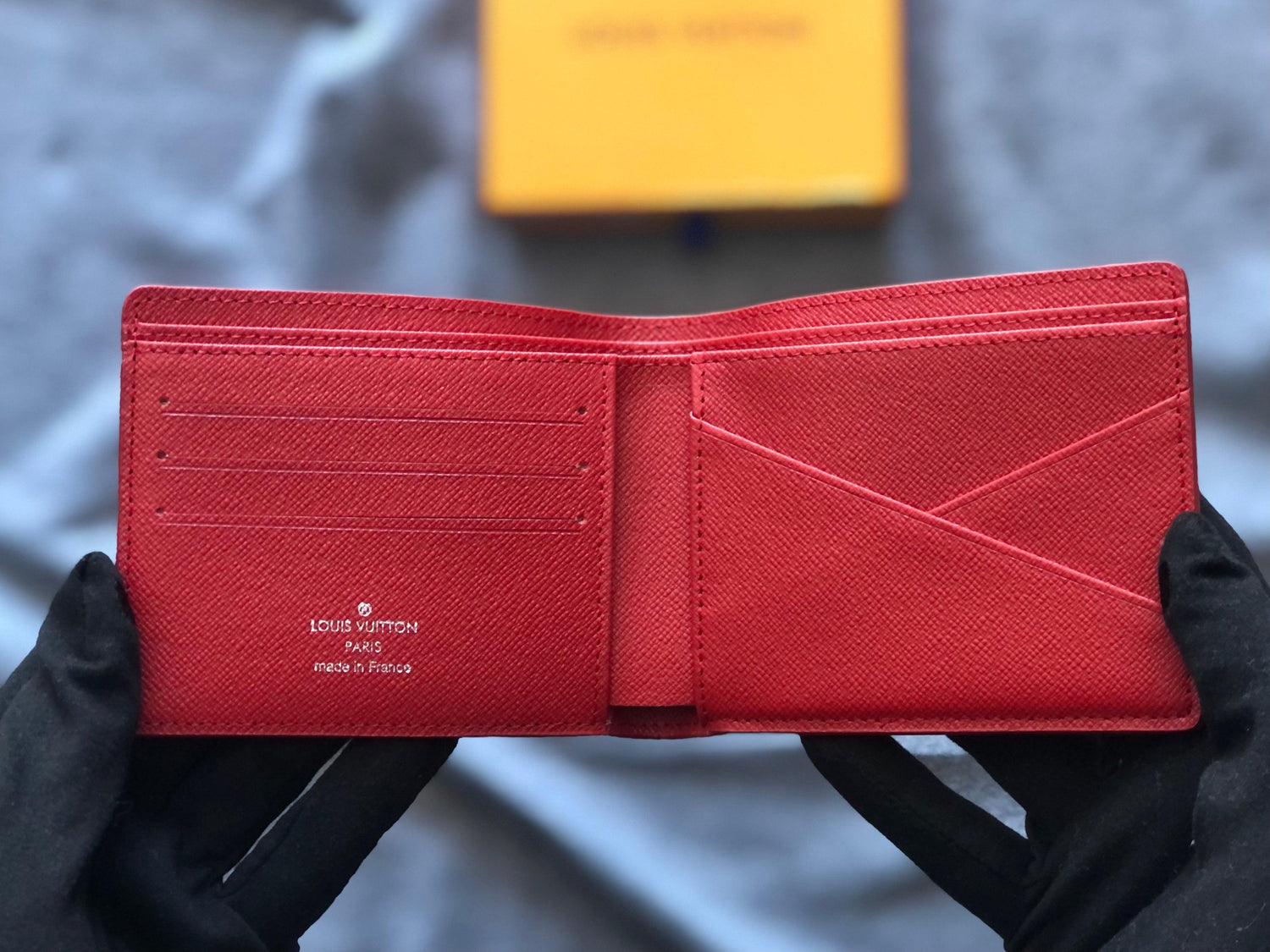 Louis Vuitton x Supreme Slender Wallet Epi Red