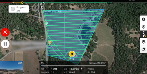 Mavic 3 Enterprise during mapping mission