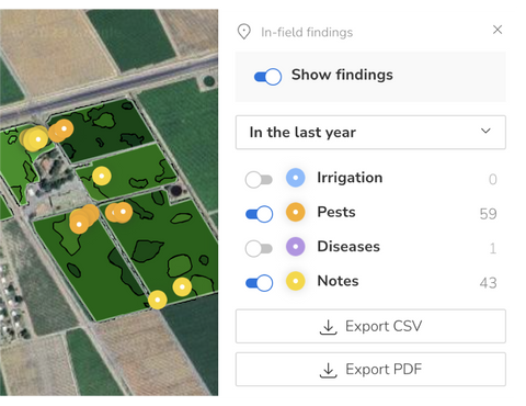 Spatially visualize scout findings