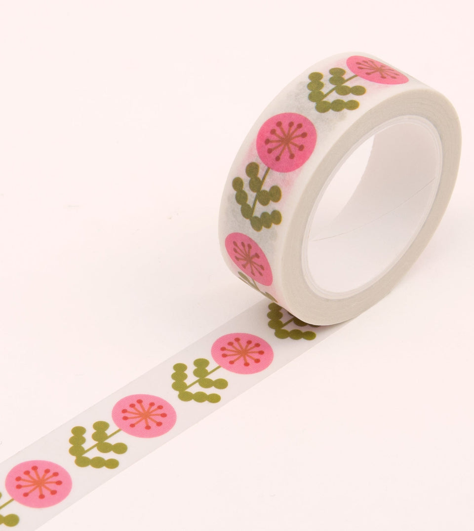 pale pink floral washi tape