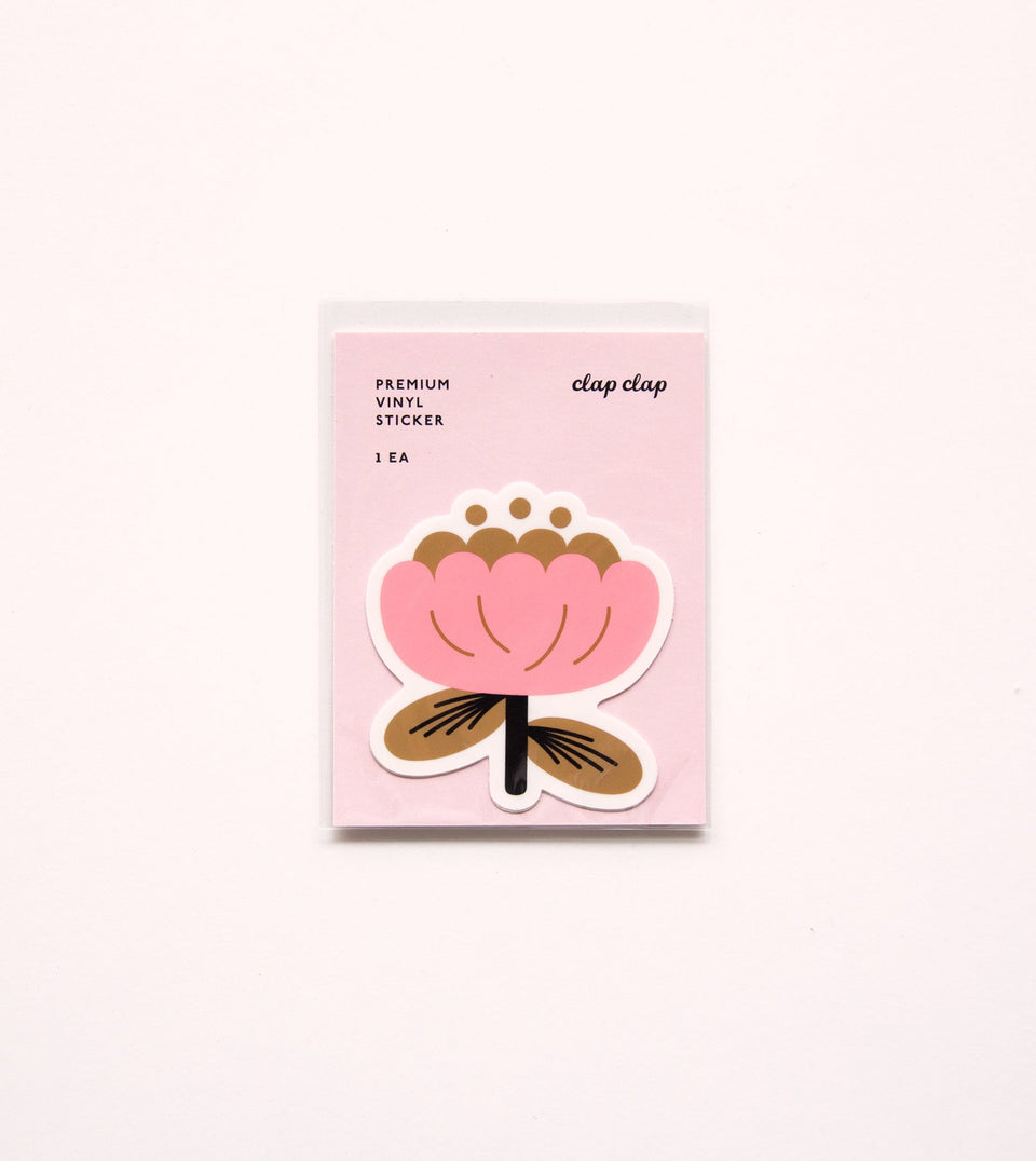 Waterproof Aesthetic Sticker - Pink Rose – Clap Clap