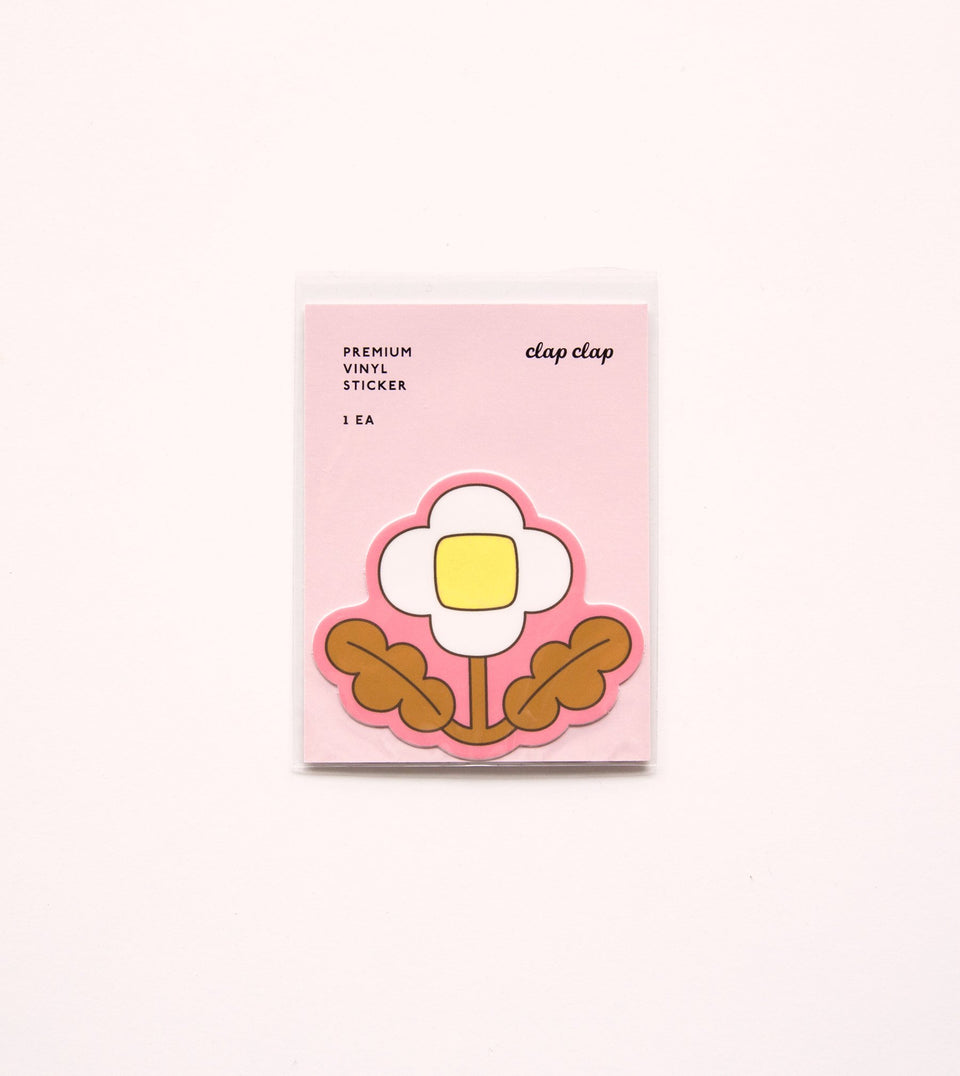 Waterproof Aesthetic Sticker - Pink Wildflower – Clap Clap