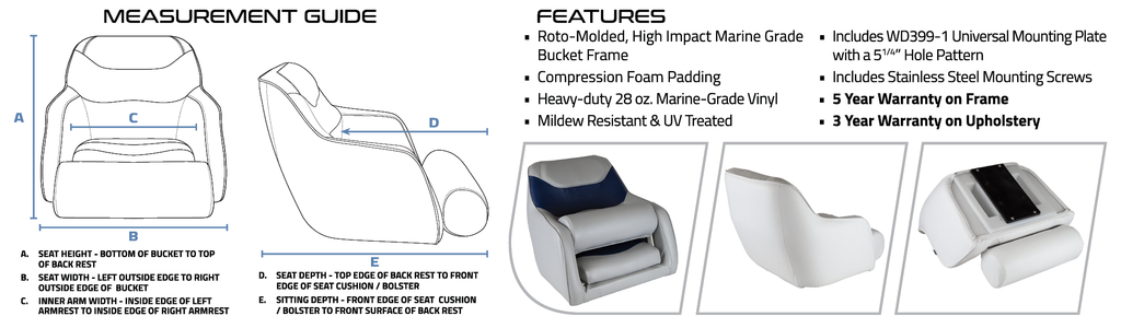 Wise Outdoors - 5615 - Dove Bucket w/ Stealth Seat – Boatseats