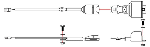 Wise Industrial WM1683 ALR Retractable Seat Belt w/ Open Circuit 5 Amp Switch - Line Drawing