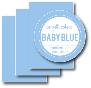 Baby Blue Card Stock