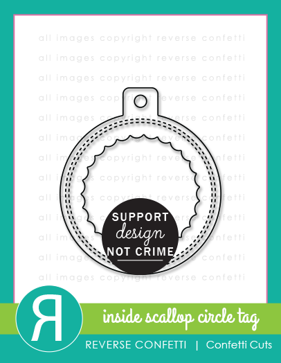 Inside Scallop Circle Tag