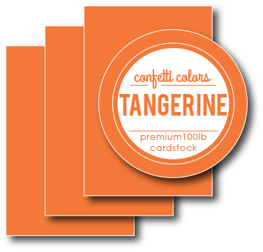 Tangerine Cardstock