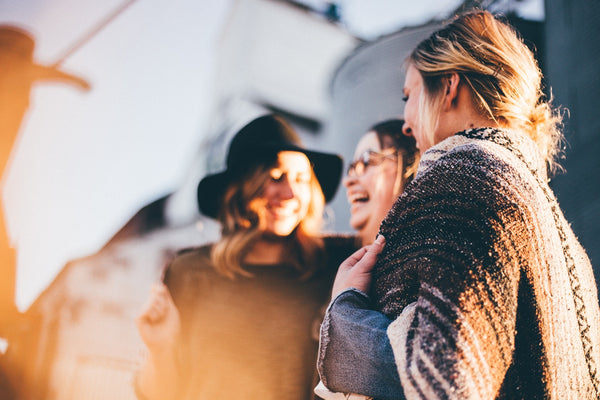 Group of people enjoying conversation and laughter