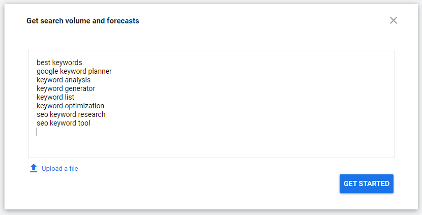 Get search volume and forecasts