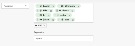 Product title structure